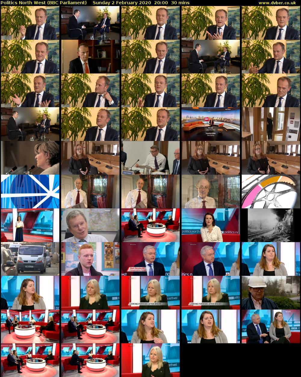 Politics North West (BBC Parliament) Sunday 2 February 2020 20:00 - 20:30