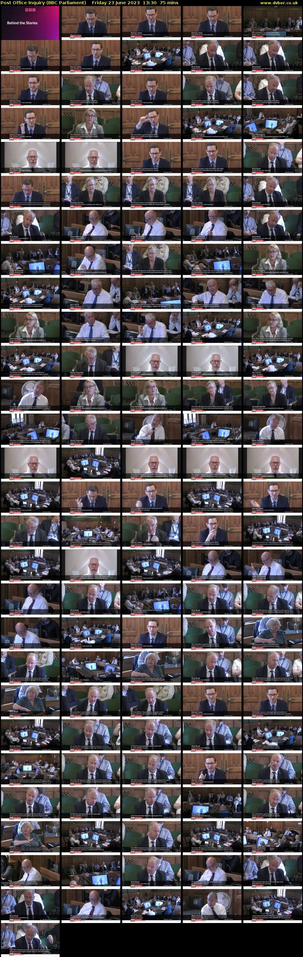 Post Office Inquiry (BBC Parliament) Friday 23 June 2023 13:30 - 14:45