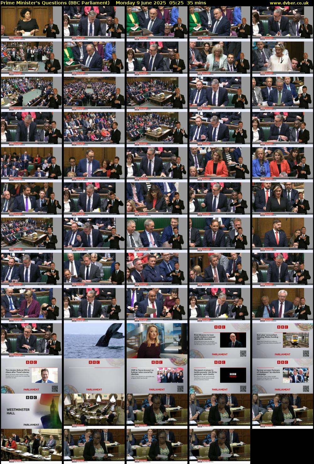 Prime Minister's Questions (BBC Parliament) Monday 9 June 2025 05:25 - 06:00