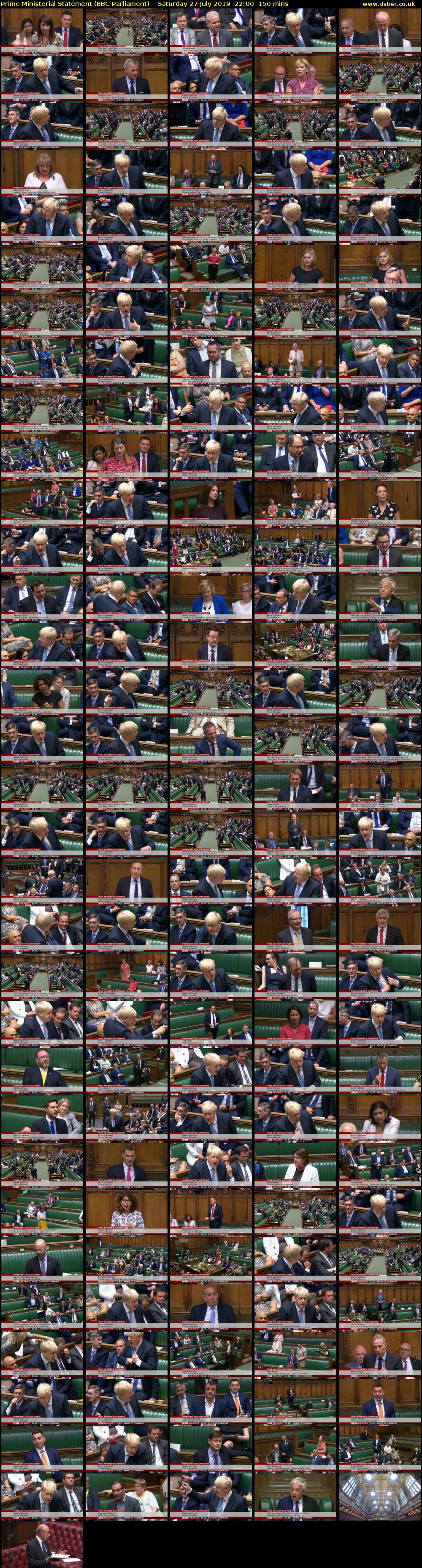 Prime Ministerial Statement (BBC Parliament) Saturday 27 July 2019 22:00 - 00:30