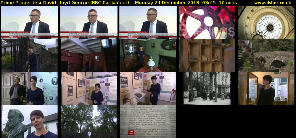 Prime Properties: David Lloyd George (BBC Parliament) Monday 24 December 2018 03:45 - 03:55