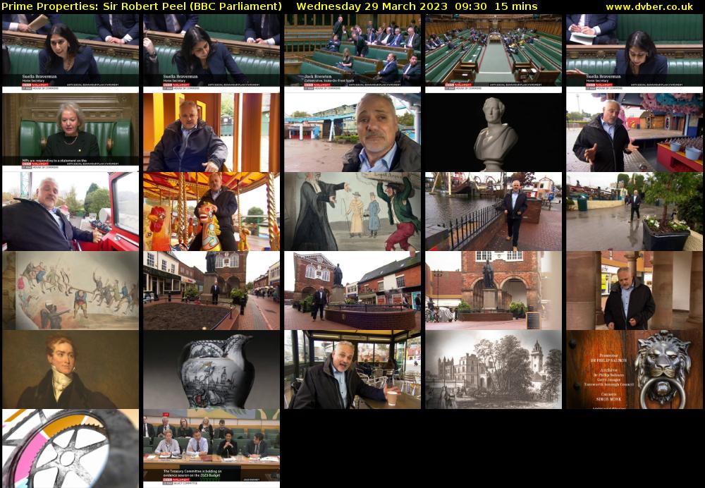 Prime Properties: Sir Robert Peel (BBC Parliament) Wednesday 29 March 2023 09:30 - 09:45