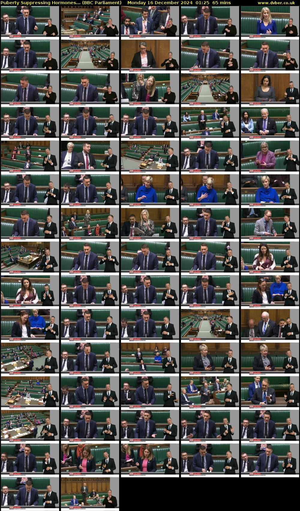 Puberty Suppressing Hormones... (BBC Parliament) Monday 16 December 2024 01:25 - 02:30