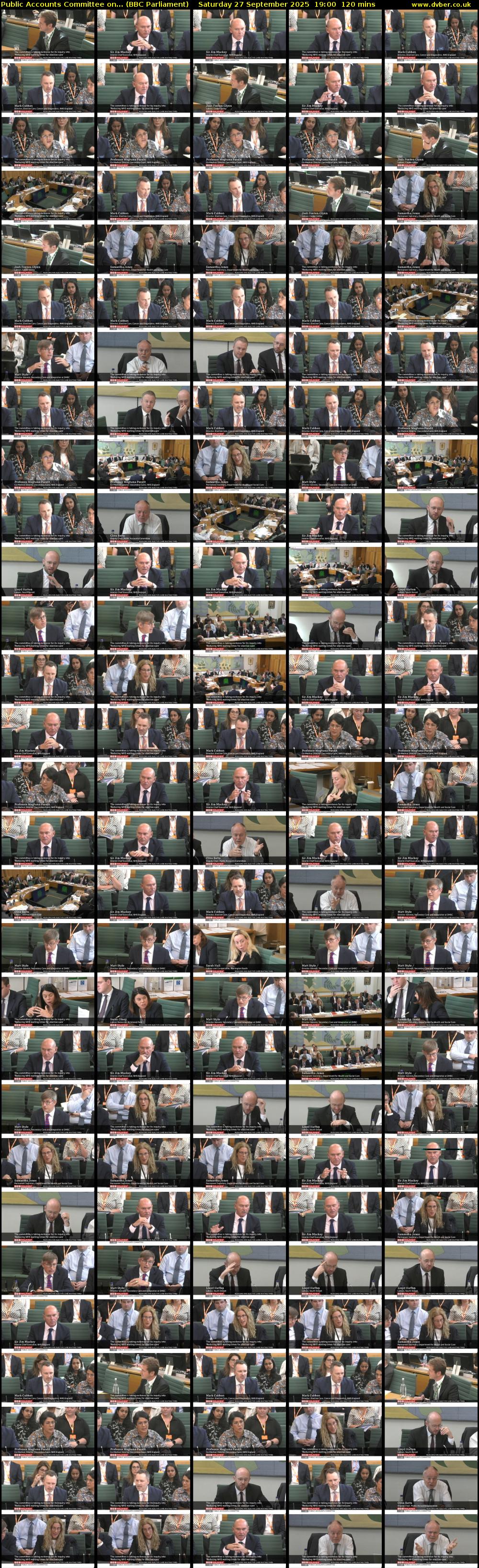 Public Accounts Committee on... (BBC Parliament) Saturday 27 September 2025 19:00 - 21:00