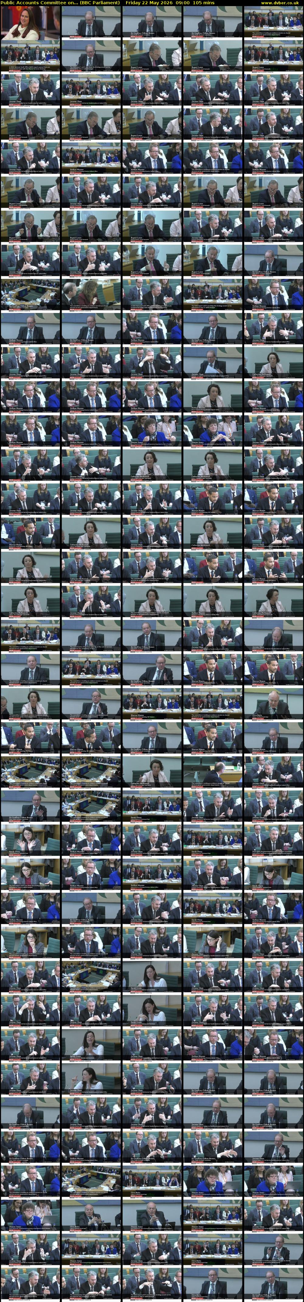 Public Accounts Committee on... (BBC Parliament) Friday 22 May 2026 09:00 - 10:45