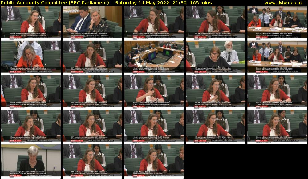 Public Accounts Committee (BBC Parliament) Saturday 14 May 2022 21:30 - 00:15