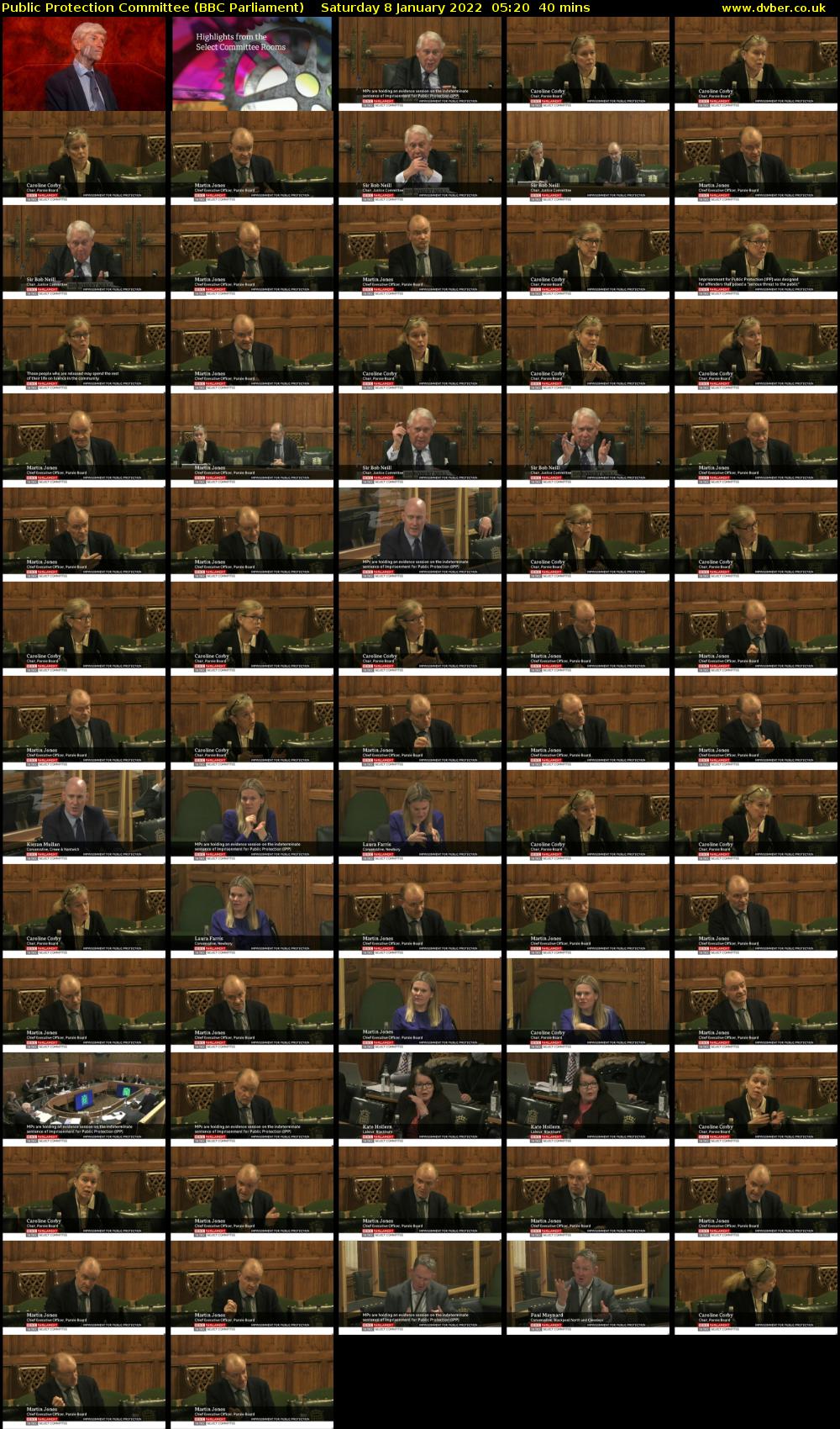Public Protection Committee (BBC Parliament) Saturday 8 January 2022 05:20 - 06:00