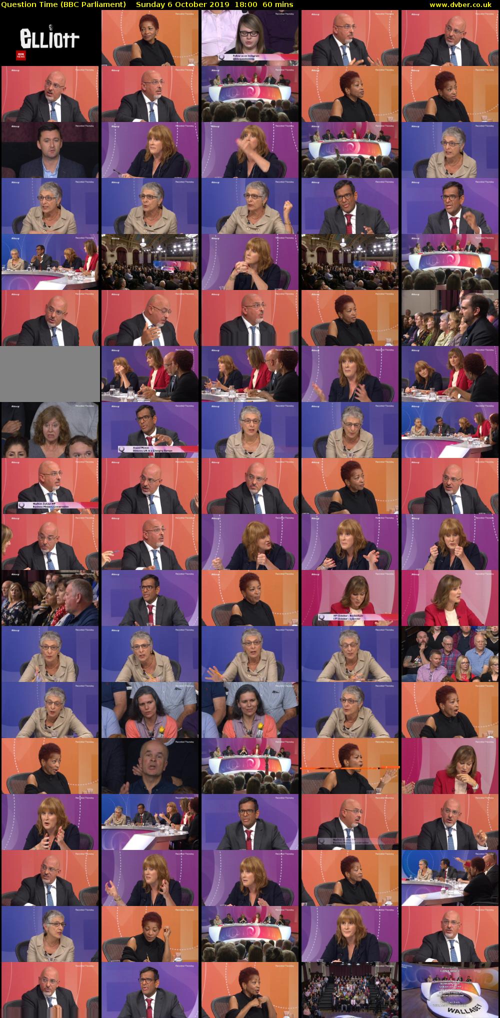 Question Time (BBC Parliament) Sunday 6 October 2019 18:00 - 19:00