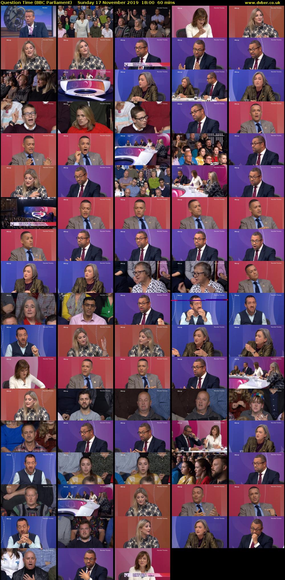 Question Time (BBC Parliament) Sunday 17 November 2019 18:00 - 19:00