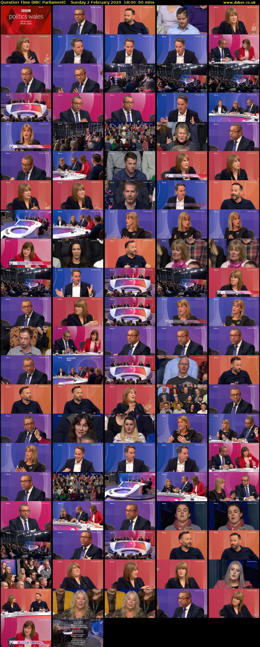 Question Time (BBC Parliament) Sunday 2 February 2020 18:00 - 19:00