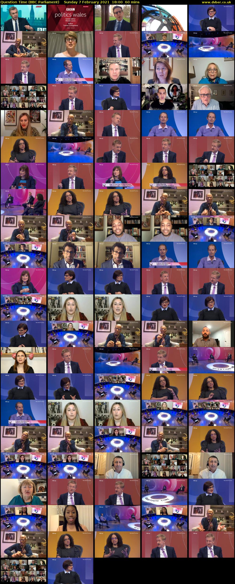 Question Time (BBC Parliament) Sunday 7 February 2021 18:00 - 19:00