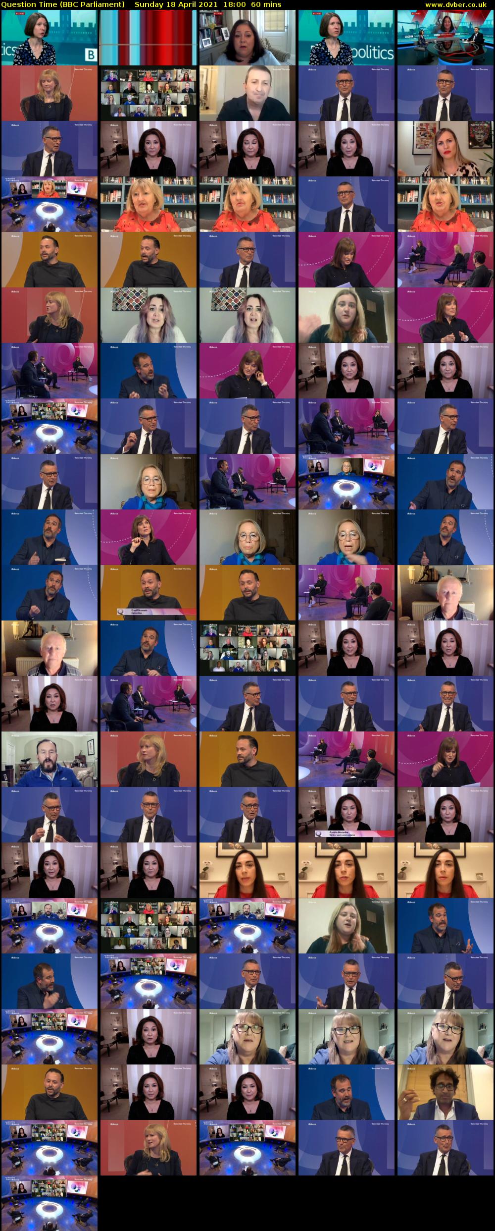 Question Time (BBC Parliament) Sunday 18 April 2021 18:00 - 19:00