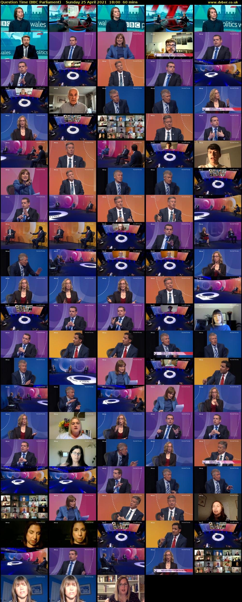 Question Time (BBC Parliament) Sunday 25 April 2021 18:00 - 19:00