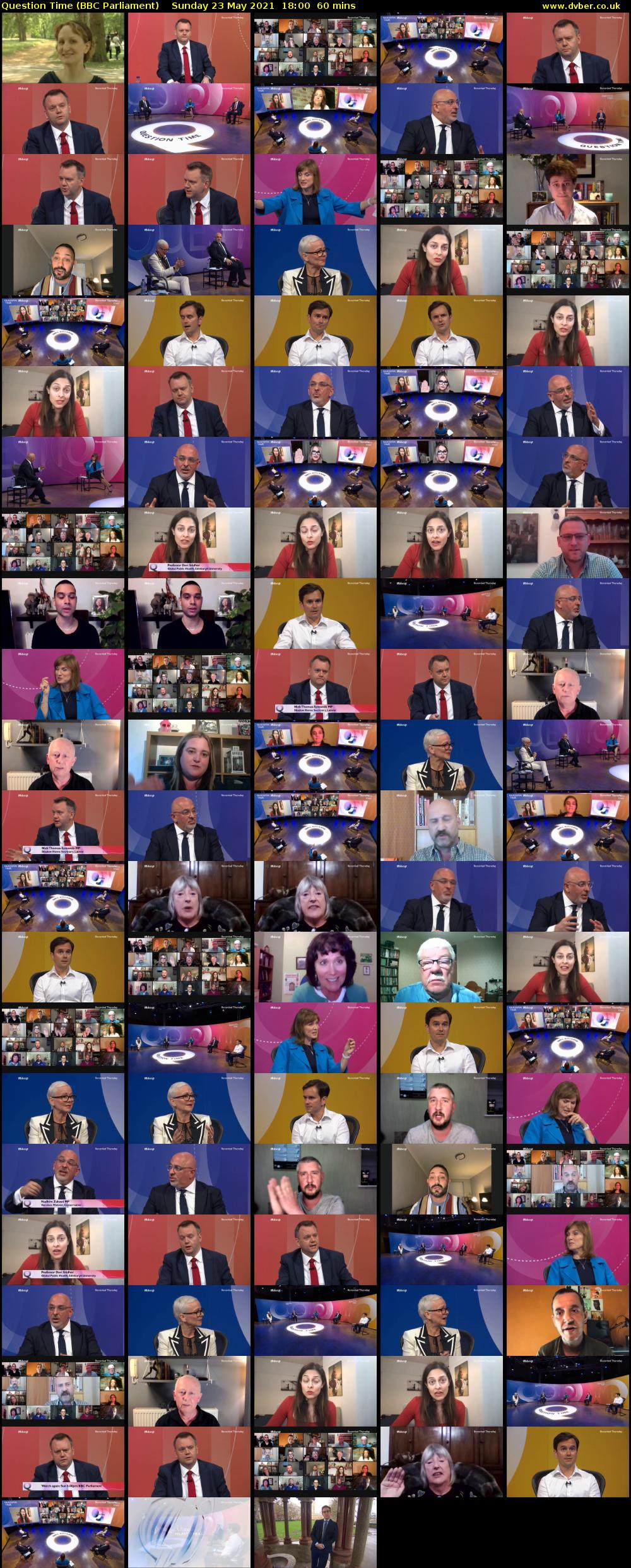 Question Time (BBC Parliament) Sunday 23 May 2021 18:00 - 19:00