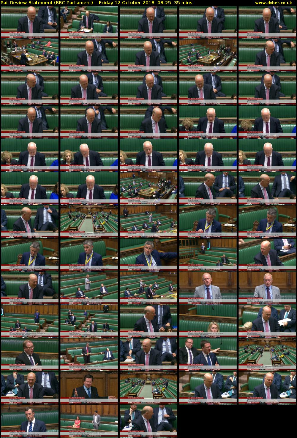 Rail Review Statement (BBC Parliament) Friday 12 October 2018 08:25 - 09:00