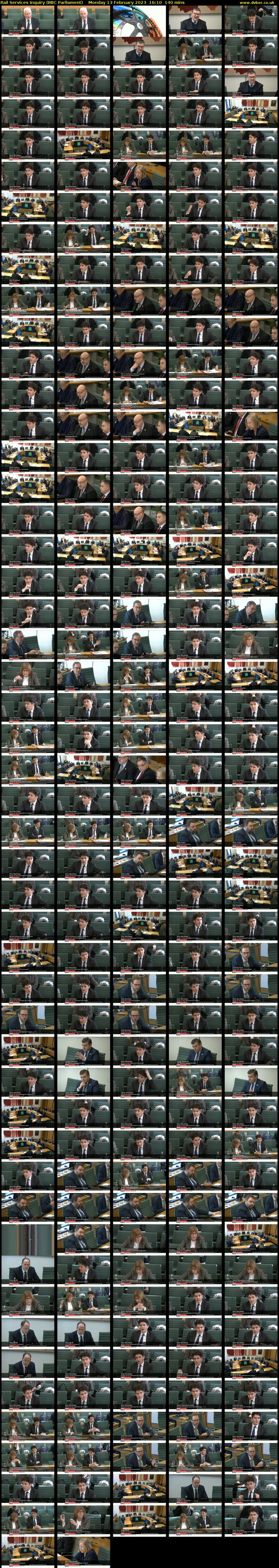 Rail Services Inquiry (BBC Parliament) Monday 13 February 2023 16:10 - 18:30