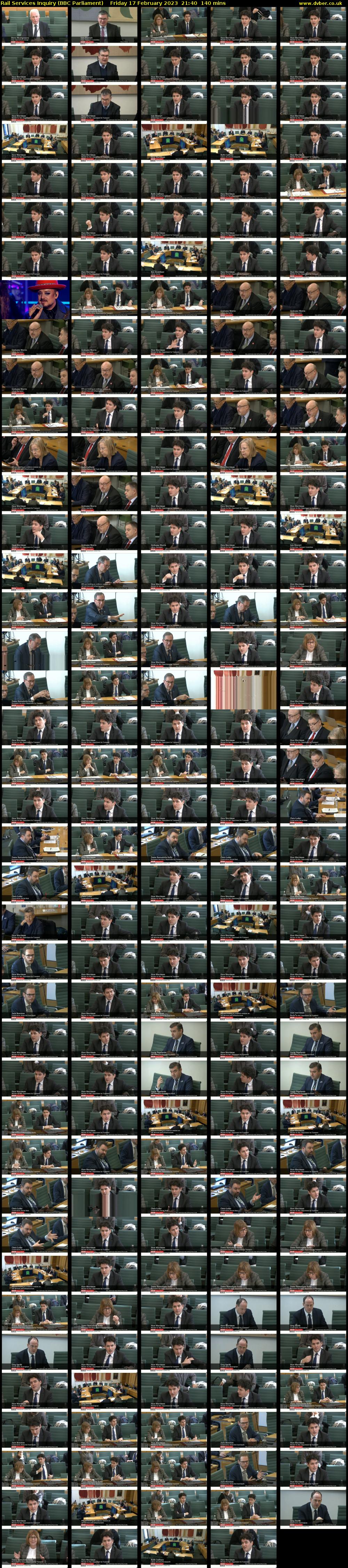 Rail Services Inquiry (BBC Parliament) Friday 17 February 2023 21:40 - 00:00