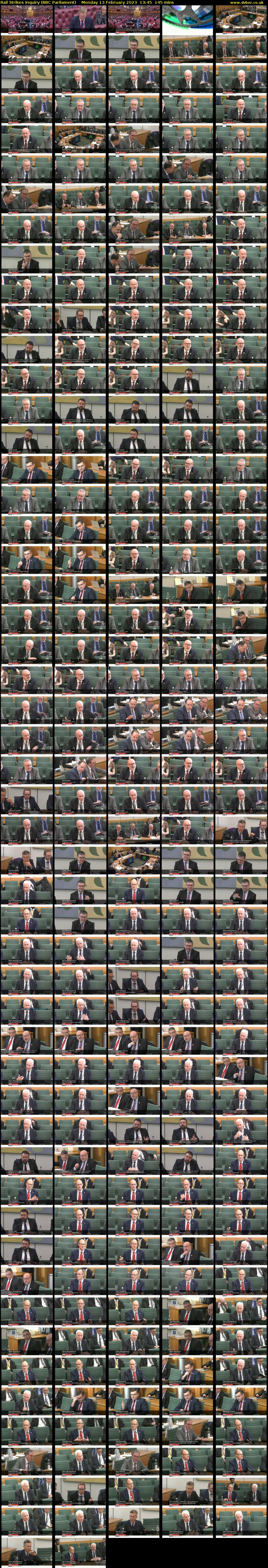 Rail Strikes Inquiry (BBC Parliament) Monday 13 February 2023 13:45 - 16:10