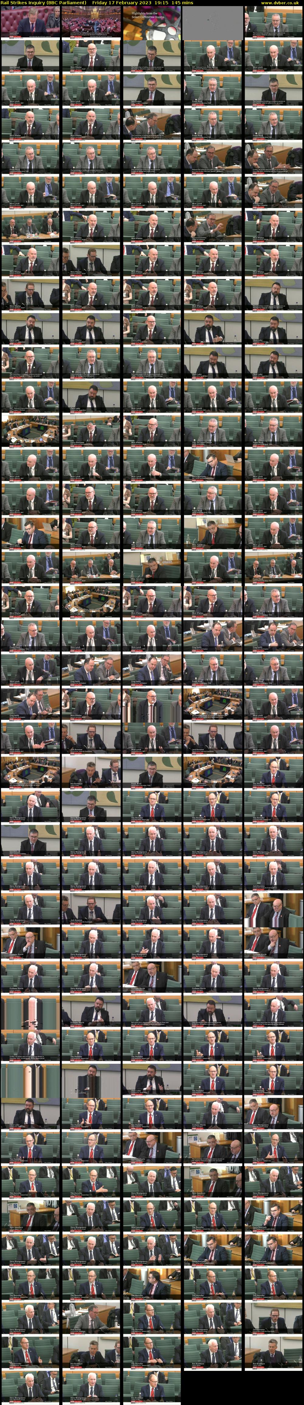 Rail Strikes Inquiry (BBC Parliament) Friday 17 February 2023 19:15 - 21:40