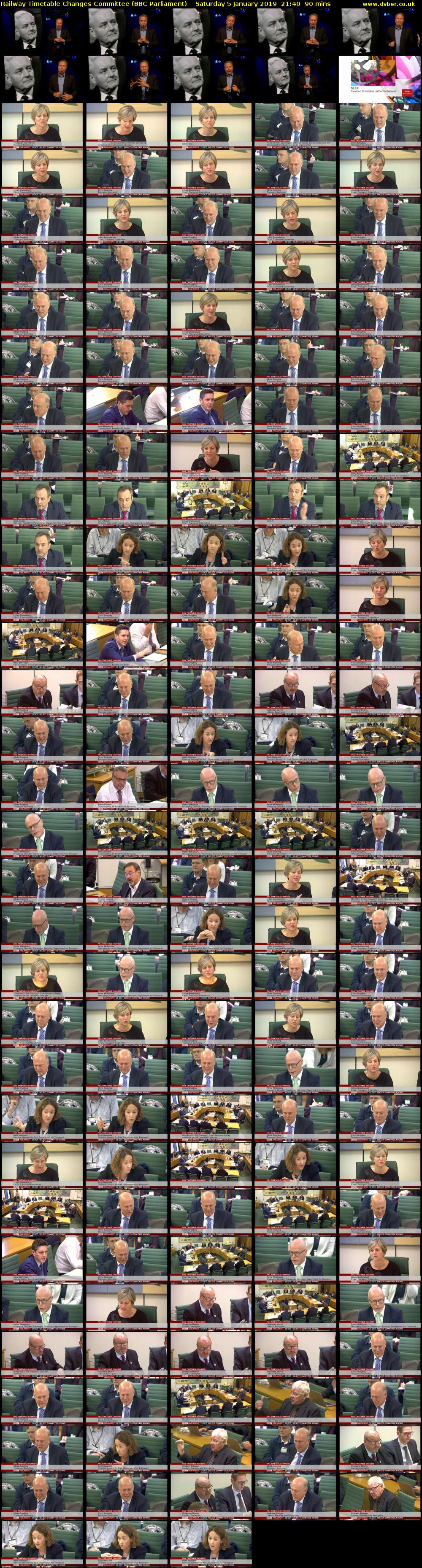 Railway Timetable Changes Committee (BBC Parliament) Saturday 5 January 2019 21:40 - 23:10