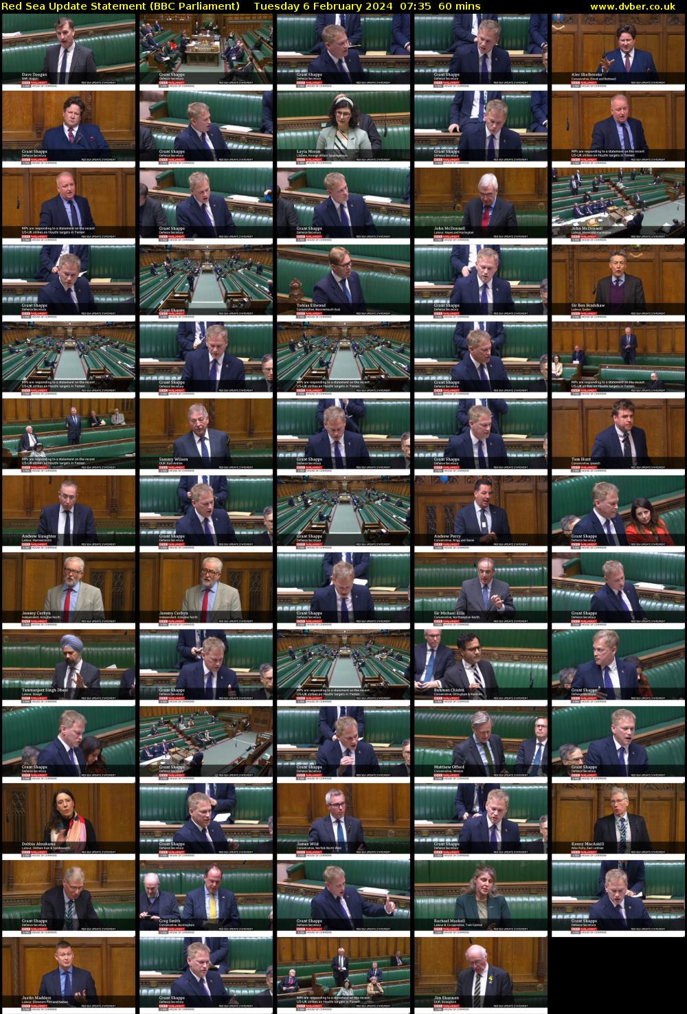 Red Sea Update Statement (BBC Parliament) Tuesday 6 February 2024 07:35 - 08:35