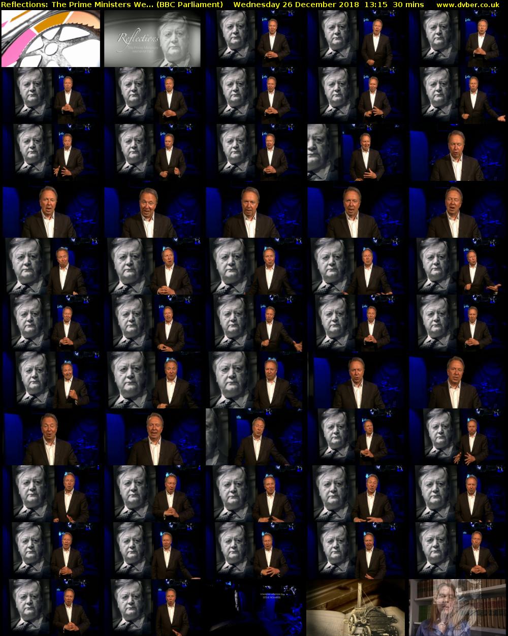 Reflections: The Prime Ministers We... (BBC Parliament) Wednesday 26 December 2018 13:15 - 13:45