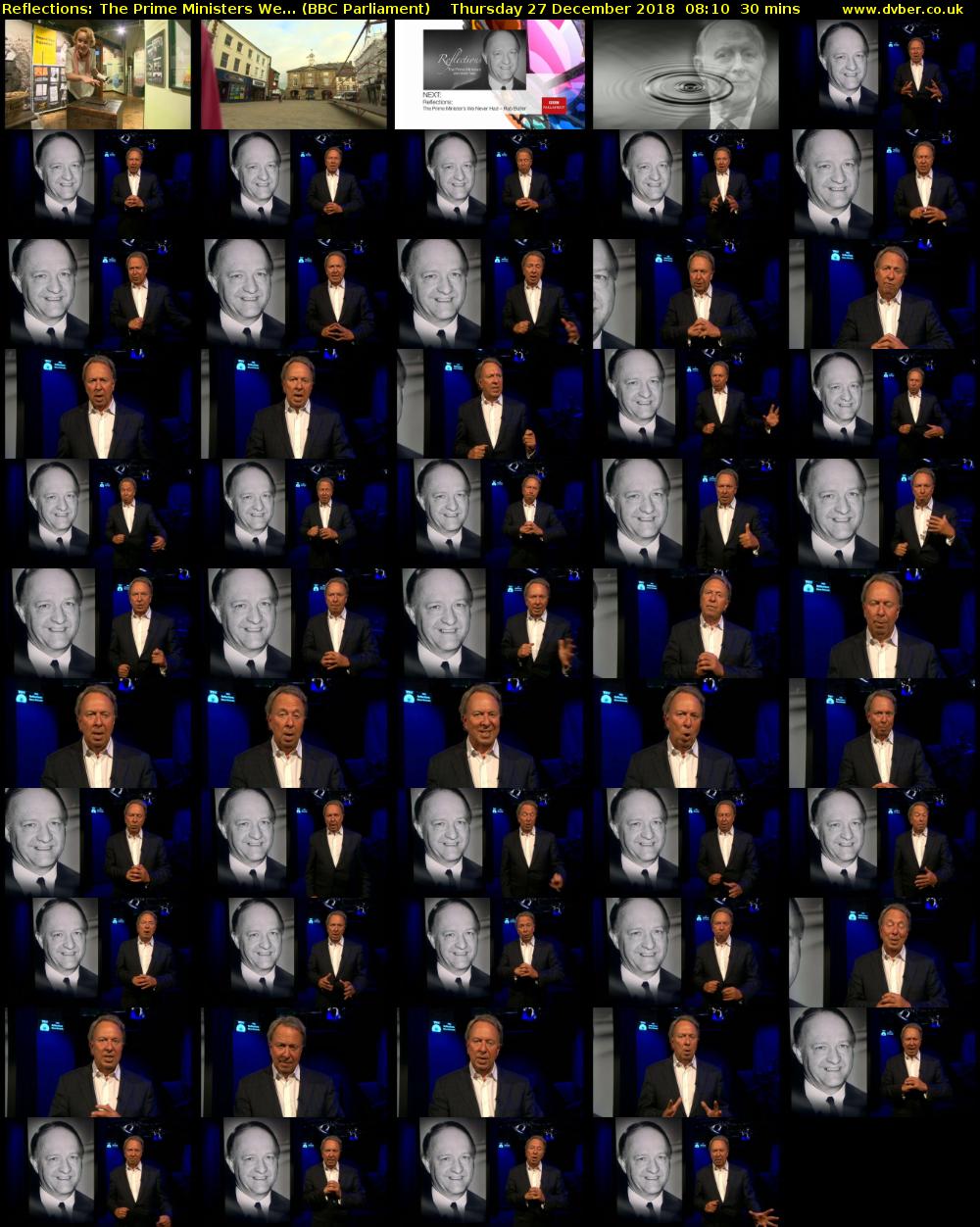 Reflections: The Prime Ministers We... (BBC Parliament) Thursday 27 December 2018 08:10 - 08:40