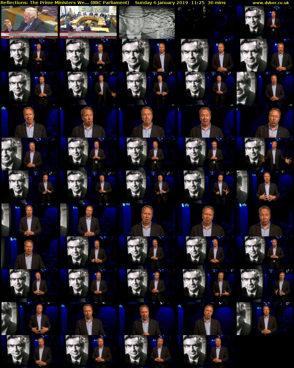 Reflections: The Prime Ministers We... (BBC Parliament) Sunday 6 January 2019 11:25 - 11:55