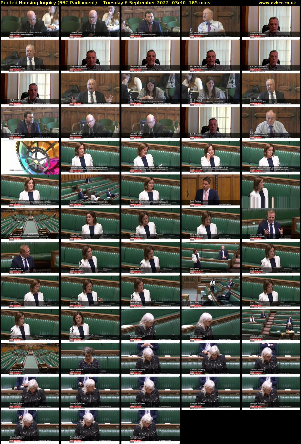 Rented Housing Inquiry (BBC Parliament) Tuesday 6 September 2022 03:40 - 06:45