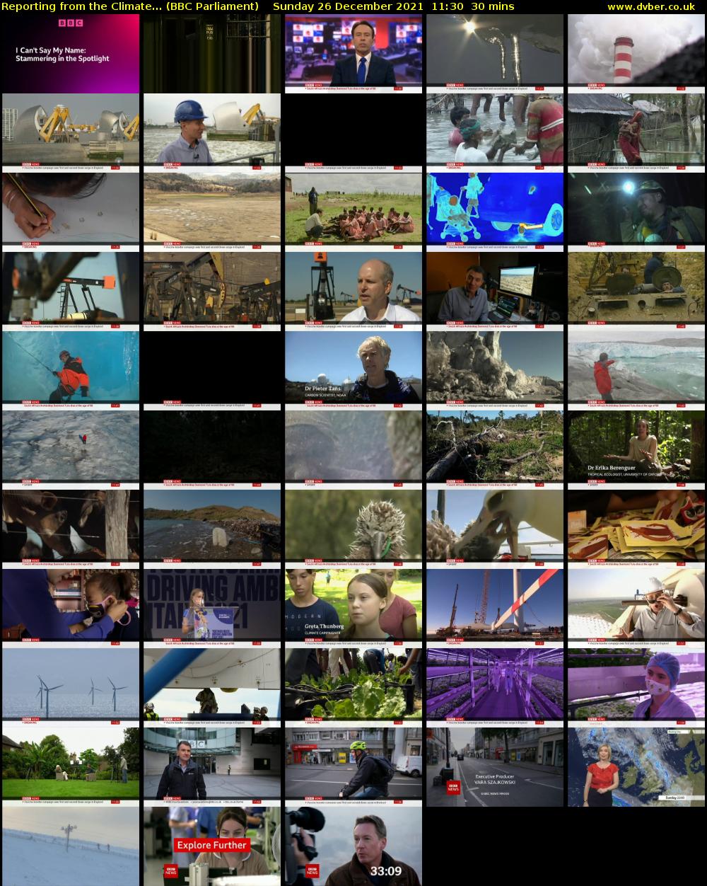 Reporting from the Climate... (BBC Parliament) Sunday 26 December 2021 11:30 - 12:00