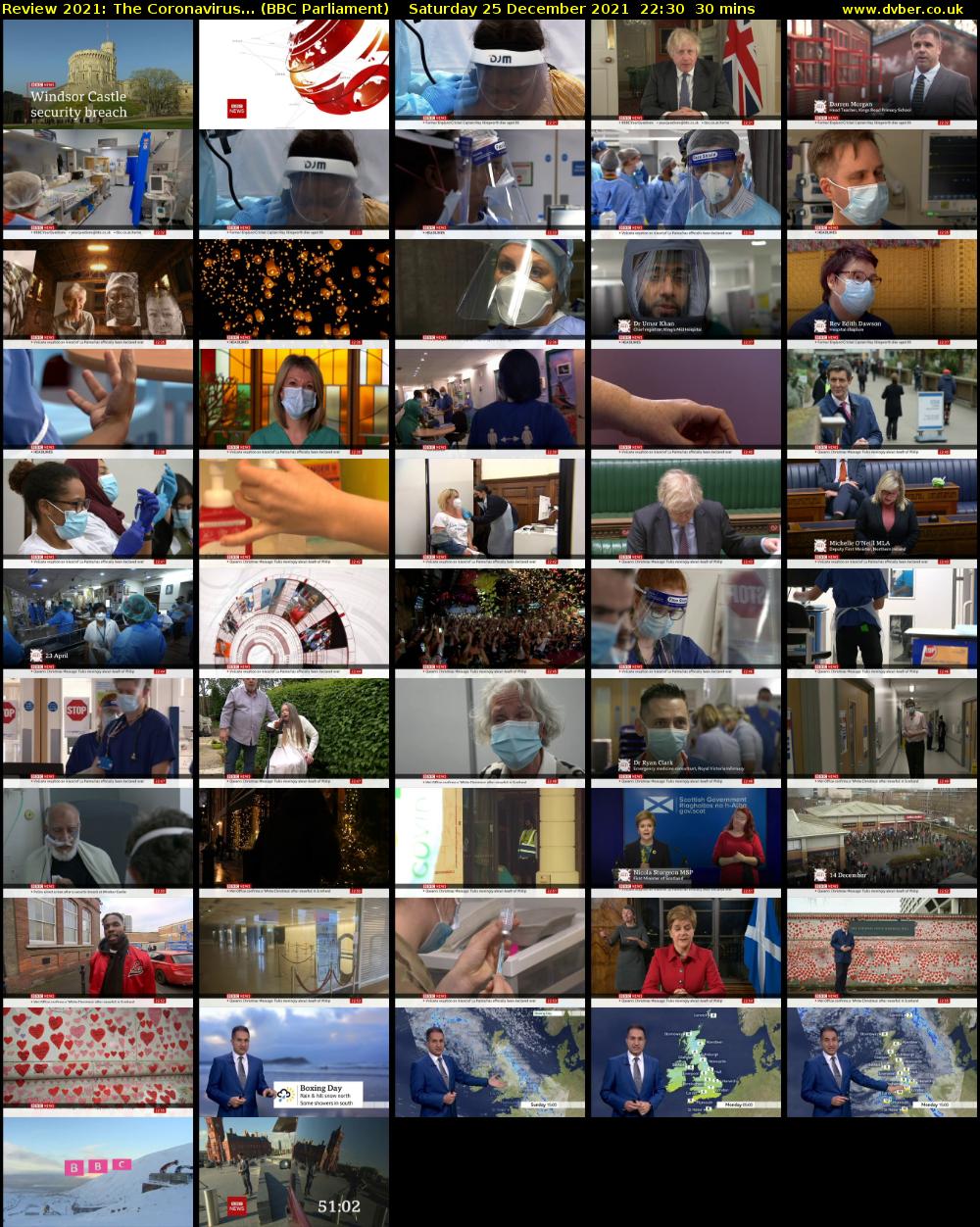 Review 2021: The Coronavirus... (BBC Parliament) Saturday 25 December 2021 22:30 - 23:00