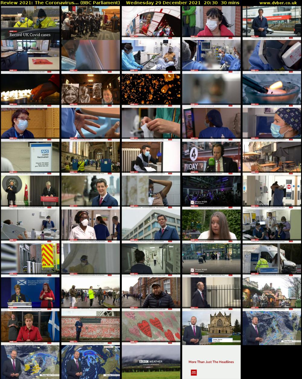 Review 2021: The Coronavirus... (BBC Parliament) Wednesday 29 December 2021 20:30 - 21:00