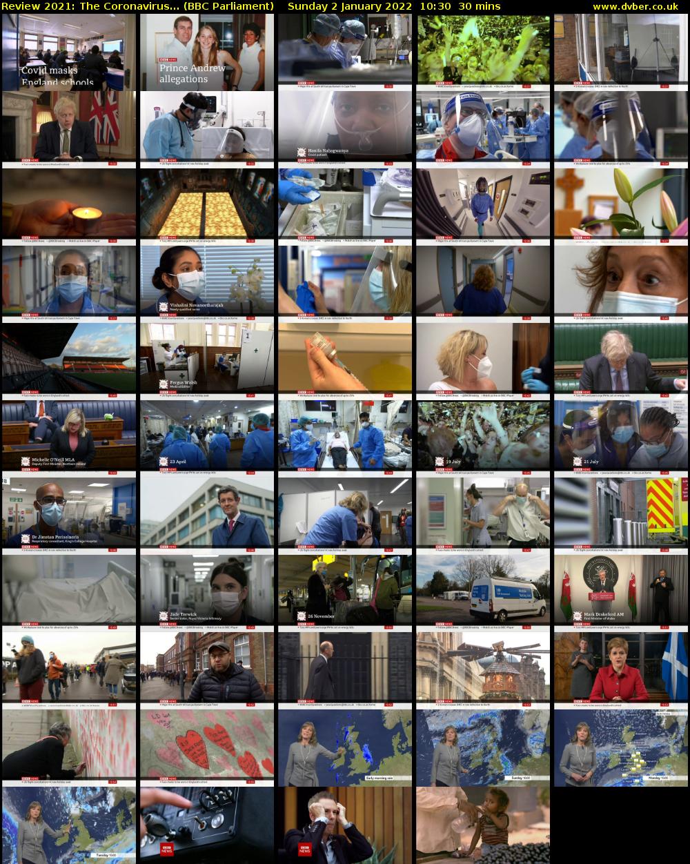 Review 2021: The Coronavirus... (BBC Parliament) Sunday 2 January 2022 10:30 - 11:00