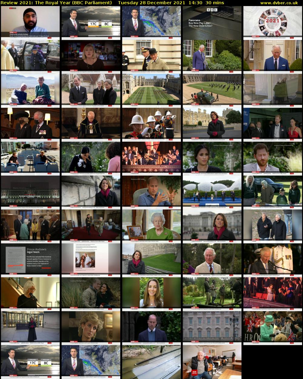 Review 2021: The Royal Year (BBC Parliament) Tuesday 28 December 2021 14:30 - 15:00