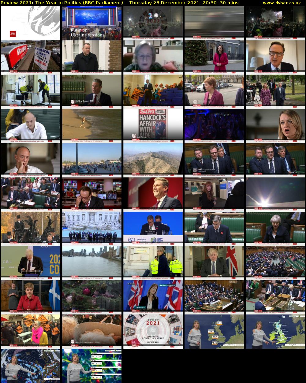 Review 2021: The Year in Politics (BBC Parliament) Thursday 23 December 2021 20:30 - 21:00