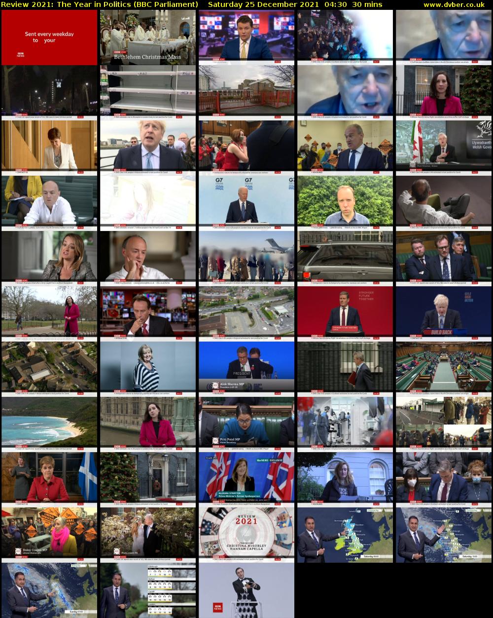 Review 2021: The Year in Politics (BBC Parliament) Saturday 25 December 2021 04:30 - 05:00