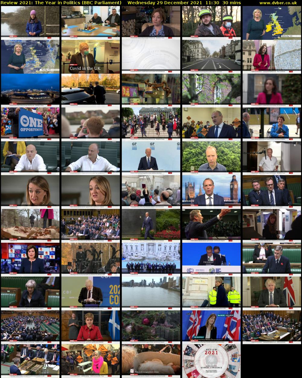 Review 2021: The Year in Politics (BBC Parliament) Wednesday 29 December 2021 11:30 - 12:00