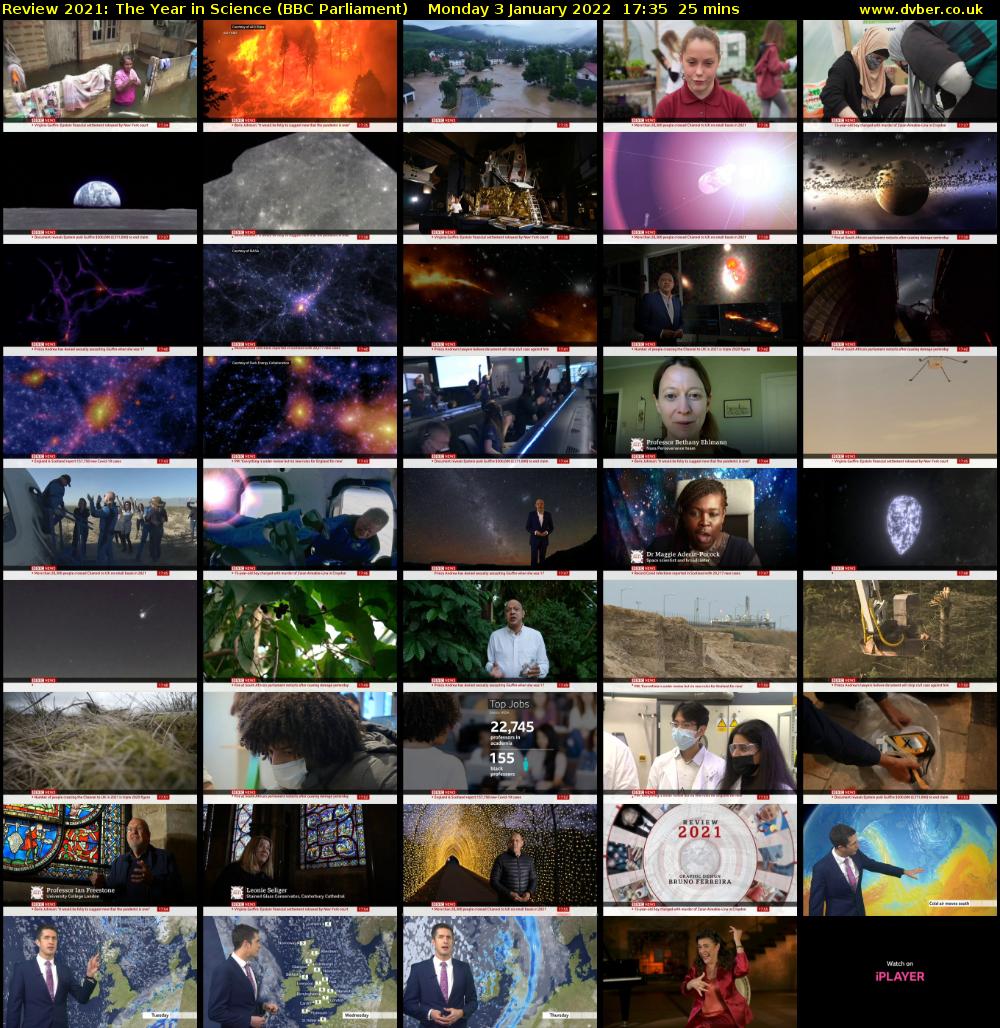 Review 2021: The Year in Science (BBC Parliament) Monday 3 January 2022 17:35 - 18:00