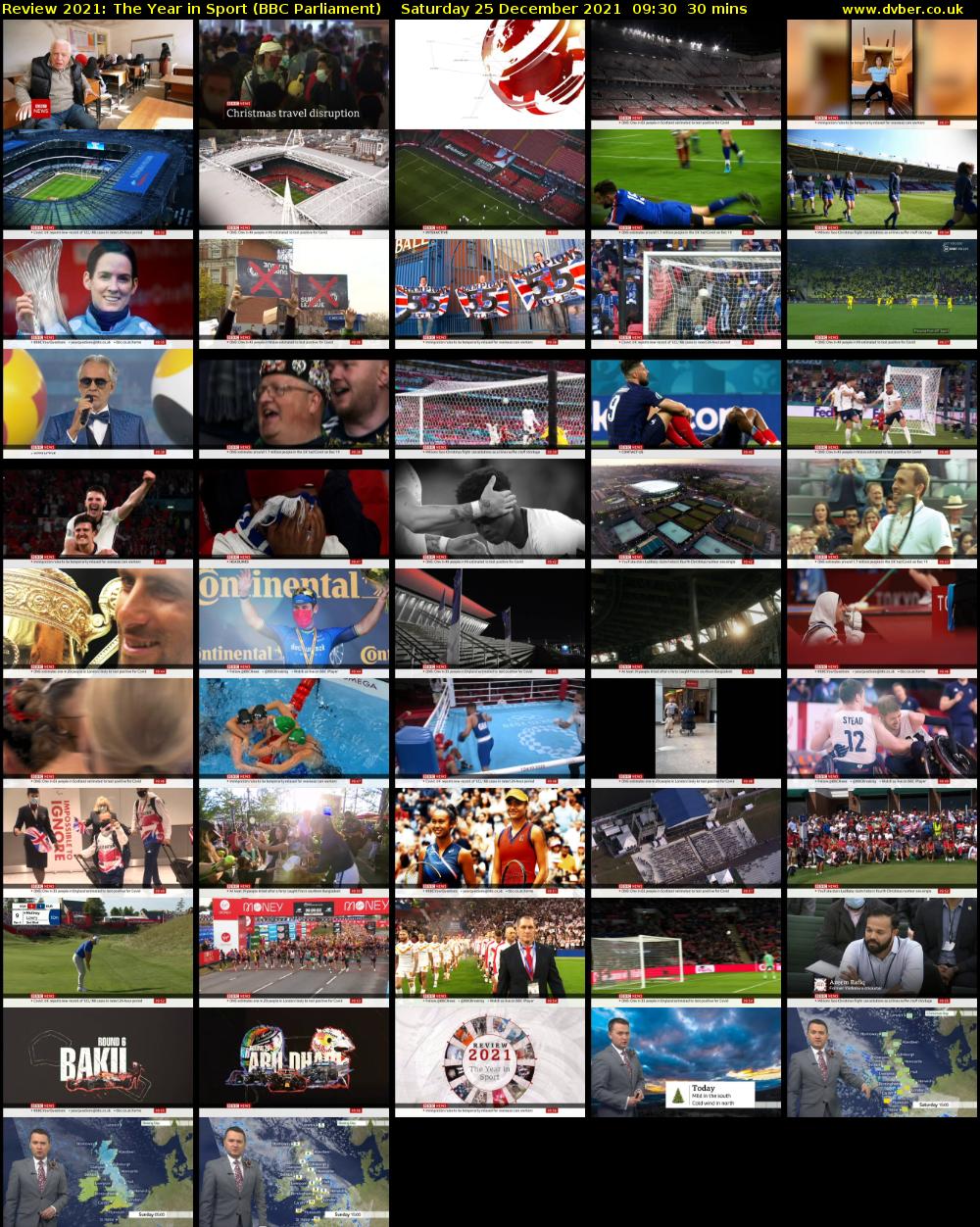 Review 2021: The Year in Sport (BBC Parliament) Saturday 25 December 2021 09:30 - 10:00