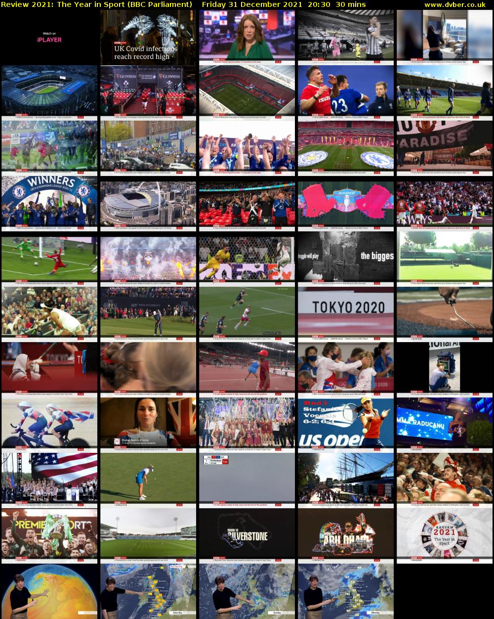 Review 2021: The Year in Sport (BBC Parliament) Friday 31 December 2021 20:30 - 21:00
