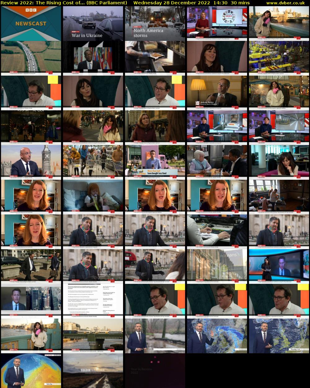 Review 2022: The Rising Cost of... (BBC Parliament) Wednesday 28 December 2022 14:30 - 15:00