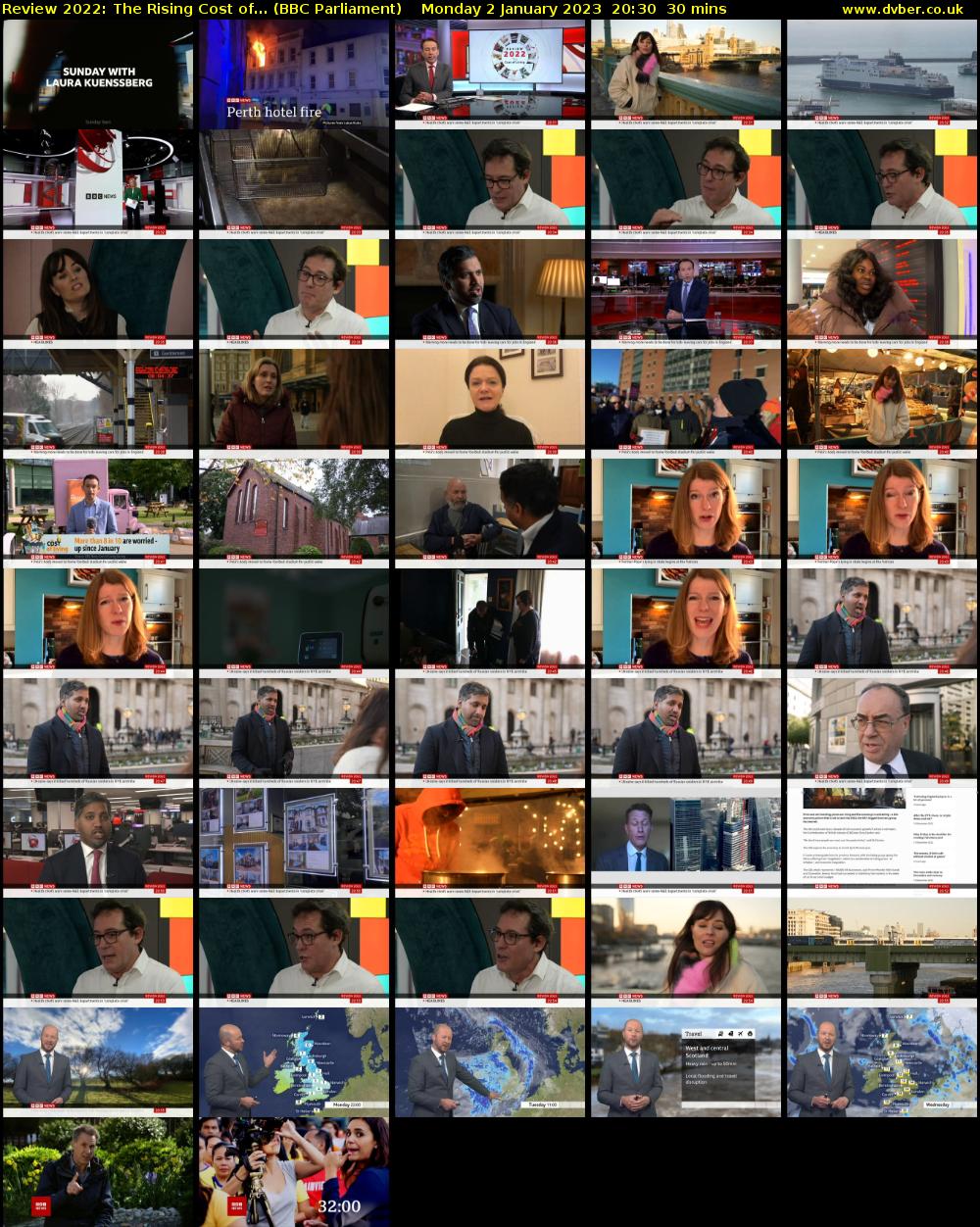Review 2022: The Rising Cost of... (BBC Parliament) Monday 2 January 2023 20:30 - 21:00