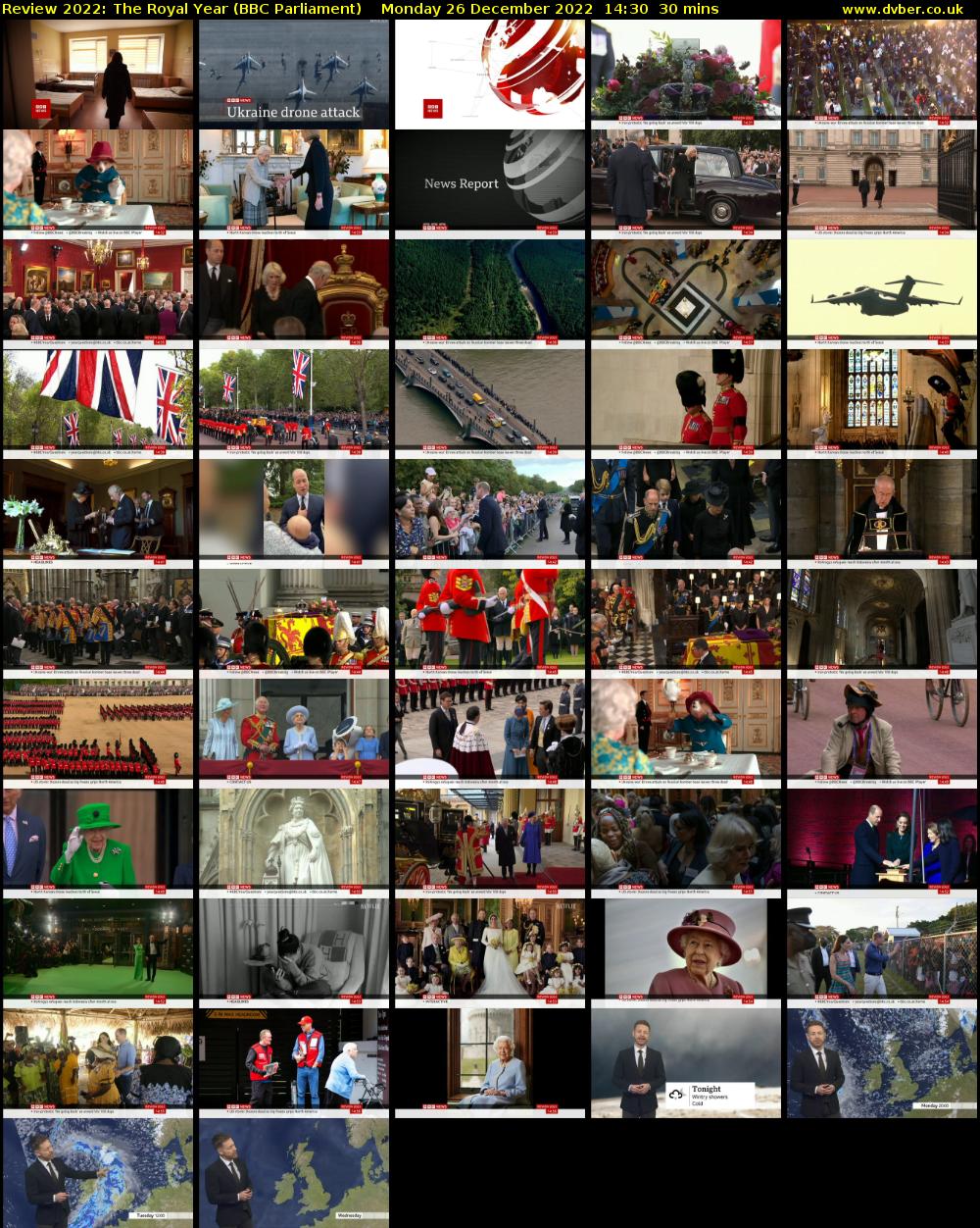 Review 2022: The Royal Year (BBC Parliament) Monday 26 December 2022 14:30 - 15:00