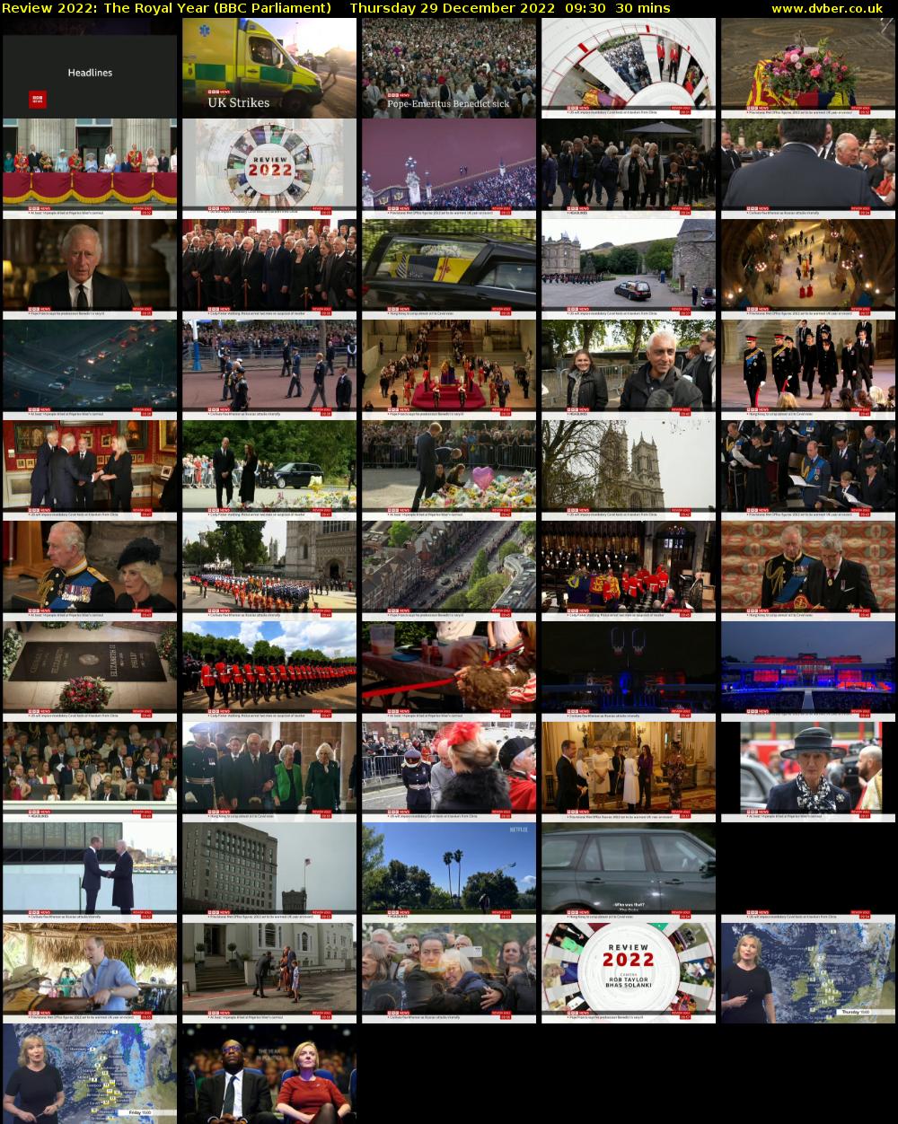 Review 2022: The Royal Year (BBC Parliament) Thursday 29 December 2022 09:30 - 10:00
