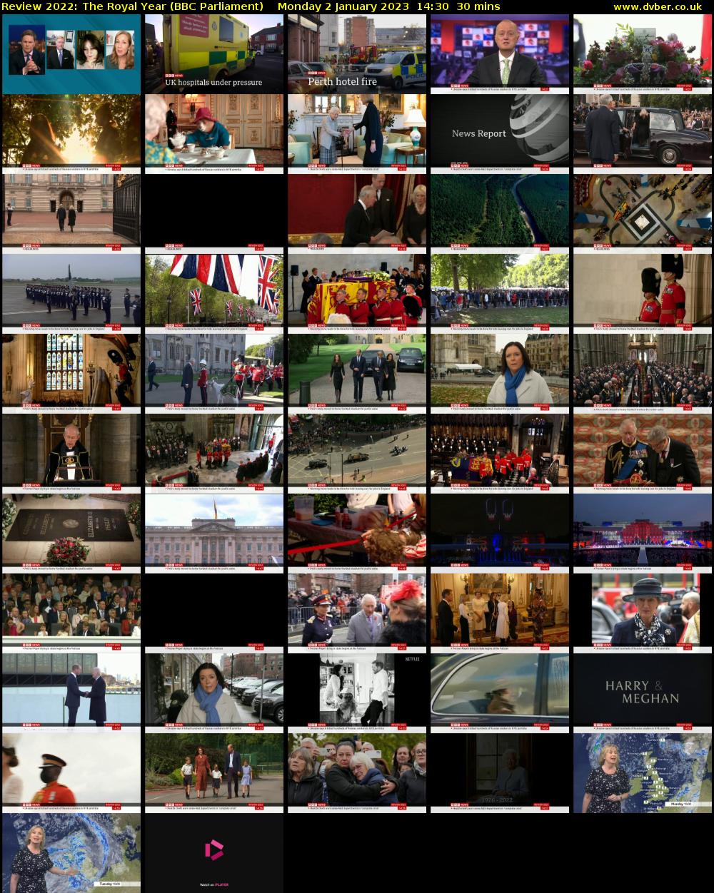 Review 2022: The Royal Year (BBC Parliament) Monday 2 January 2023 14:30 - 15:00