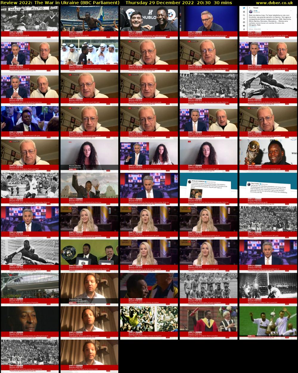 Review 2022: The War in Ukraine (BBC Parliament) Thursday 29 December 2022 20:30 - 21:00