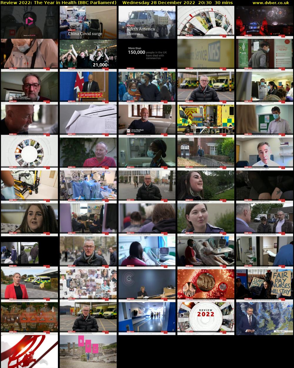 Review 2022: The Year in Health (BBC Parliament) Wednesday 28 December 2022 20:30 - 21:00