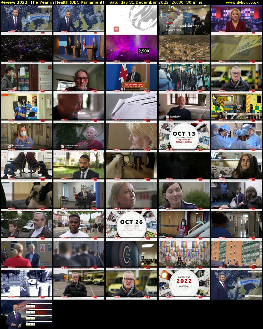Review 2022: The Year in Health (BBC Parliament) Saturday 31 December 2022 20:30 - 21:00