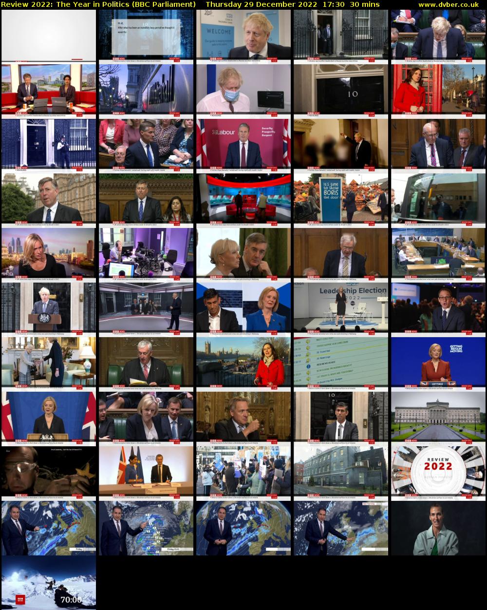 Review 2022: The Year in Politics (BBC Parliament) Thursday 29 December 2022 17:30 - 18:00