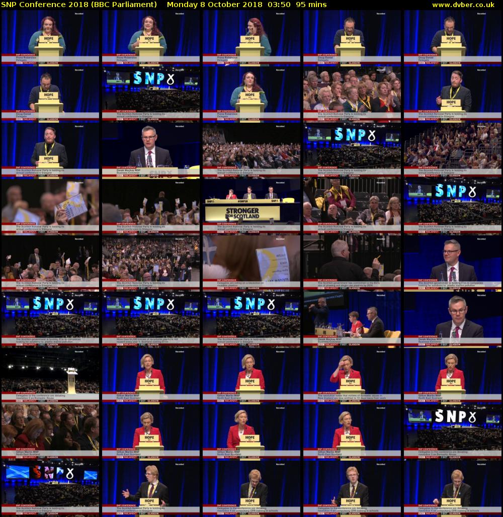 SNP Conference 2018 (BBC Parliament) Monday 8 October 2018 03:50 - 05:25